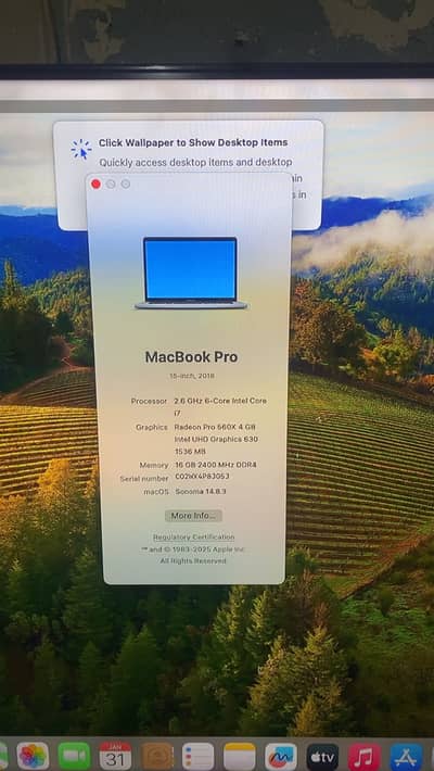 Macbook pro i7 2018 (15inch)