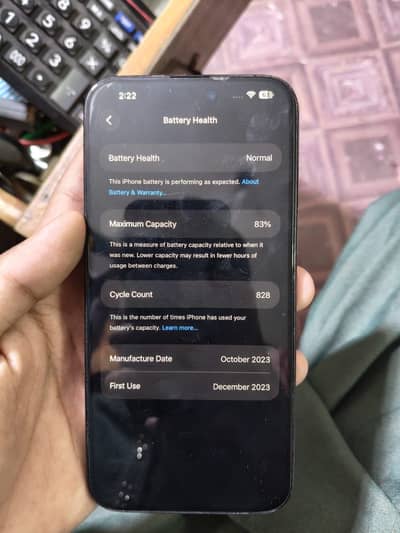 iPhone 15 pro max factory unlock 256gb 83% battery health