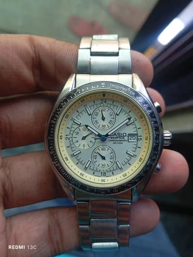 vintage Casio edifice chronograph watch.