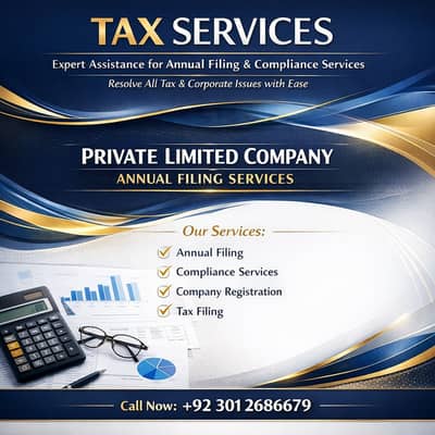 Sales Tax, Income Tax Return, Tax Consultant, FBR, Tax Filer, NTN,SECP