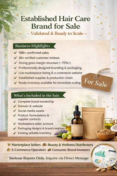 Established Hair Care Brand for Sale – Validated & Ready to Scale