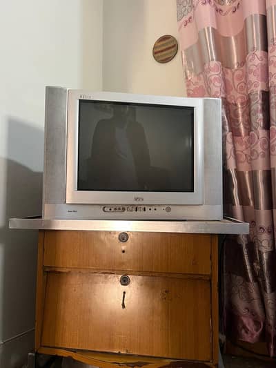 TV along with Trolley for sale