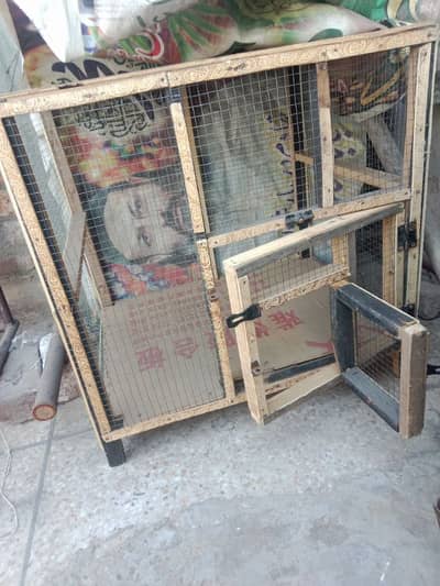 new woodencage for sale double doors 3ft front 2 ft height 2 ft side
