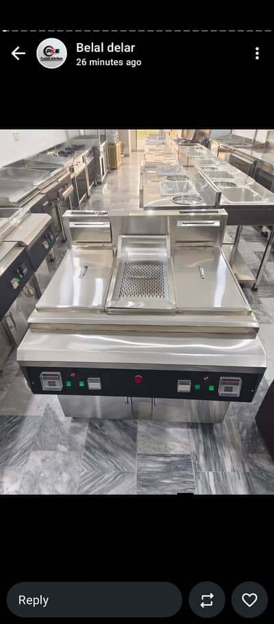 Commercial Electric Fryer For Sale / Burger Shawarma Setup