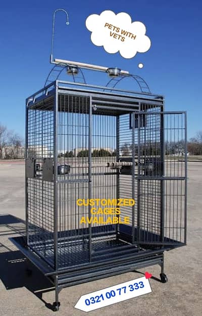 Grey | Parrot | Macaw & Cockatoo Bird Customized cages | Parrot cage