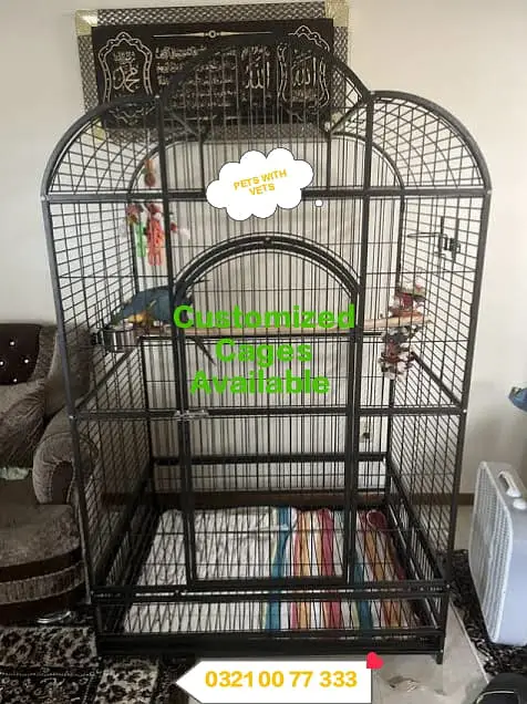 Grey | Parrot | Macaw & Cockatoo Bird Customized cages | Parrot cage — photo 10