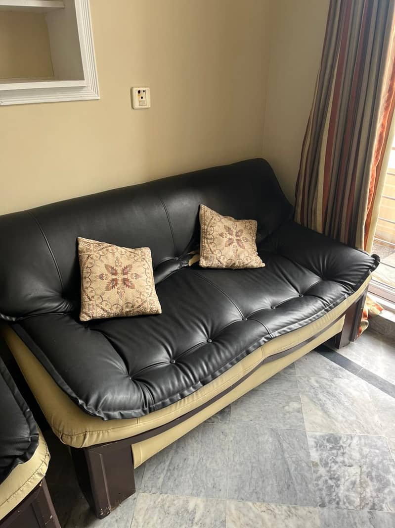 Leather sofa set 3