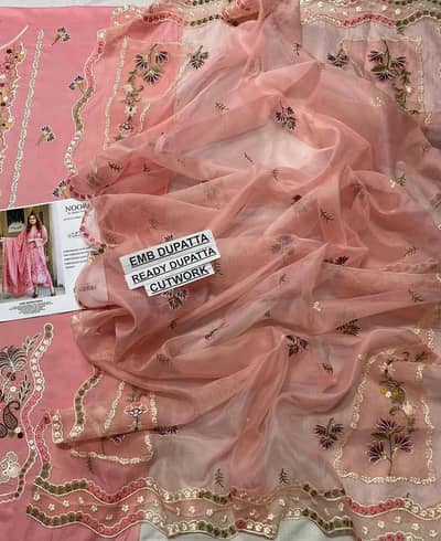 ladies suit Noor brand three piece chicken kari