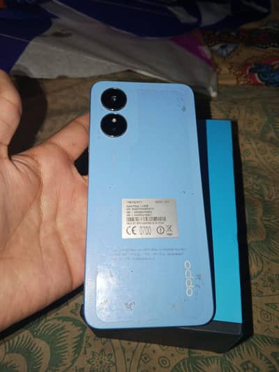 oppo A17 4/64 all ok sat ha koi masla NH ha seld pack sat ha with box