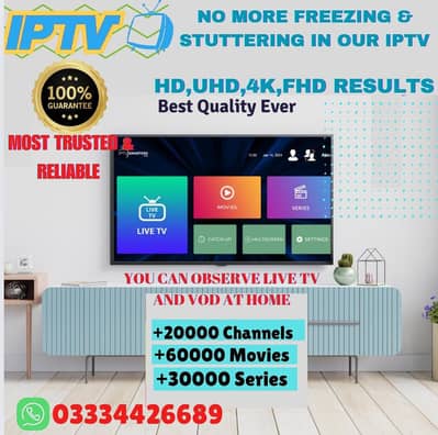 Non freezing iptv with large content and quality:03334426689++