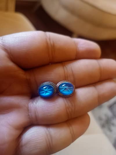 earrings sapphire vintage blue star