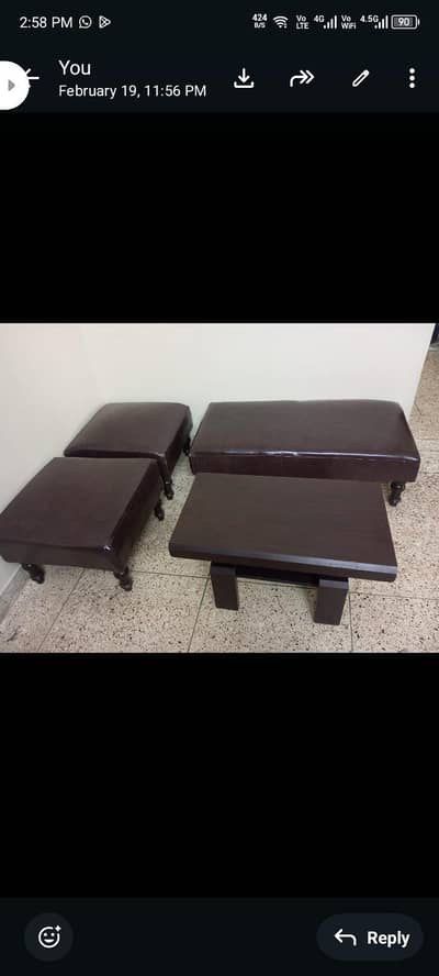 4 seater puffy set