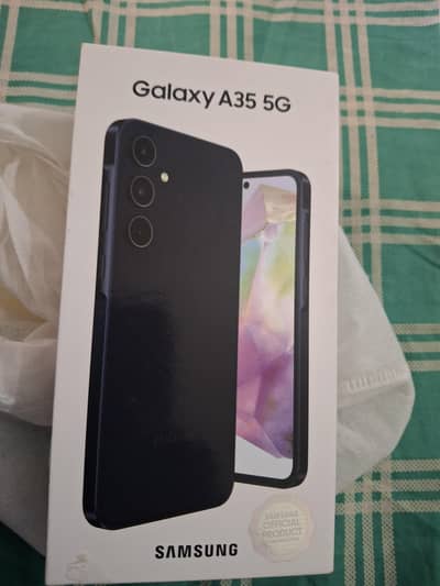 samsung a35 8/256 blue colour just one month use hay