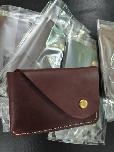 Snap Burron Handmade Minimalist Card Holder, Wallet or Purse