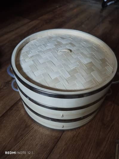 10 inch Bamboo Steamer with accessories