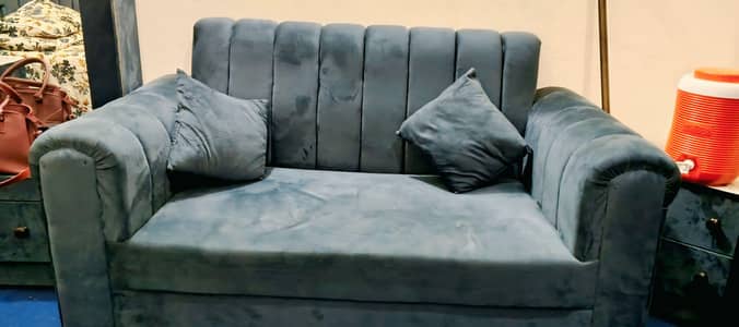 2 seater sofa and table