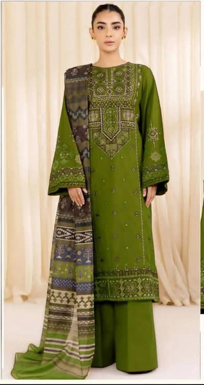 lawn 3pcs embroidered suit