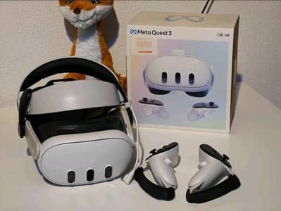 Meta Quest 3 (128GB) VR + BoboVR Strap + Rubber Grips