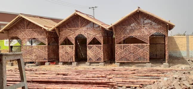 bamboo huts