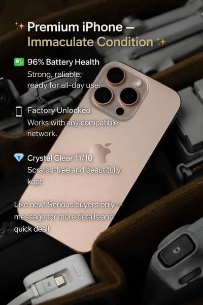 iPhone 16 Pro Max - 96% Original Battery Health