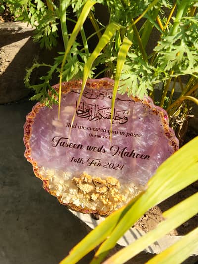 Nikkah/Annivarsary/engagement Resin Tray
