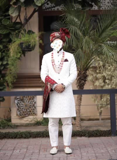 Groom Package Eden robe branded Sherwani+Kulla+Shoes+Jewlery Original
