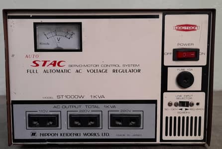 Original Japanese 1KVA Servo Voltage Stabilizer- ST1000W