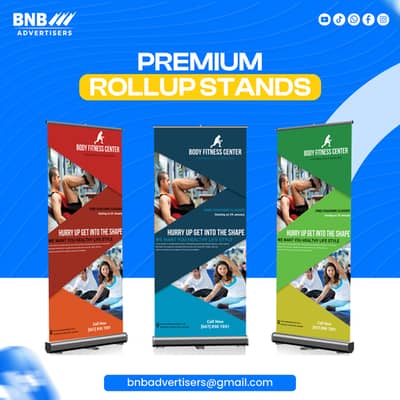 Rollup Standee/Standy, Display Stands, Banner Flex, Non tear Printing