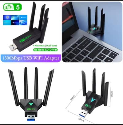 (Imported) 2.4ghz+5ghz wifi adapter for laptop + pc