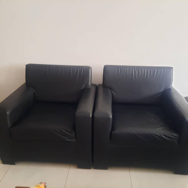 Black Sofa Set 1