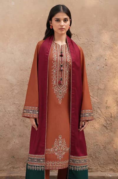 Embroiderd lawn 3pc suit eid collection