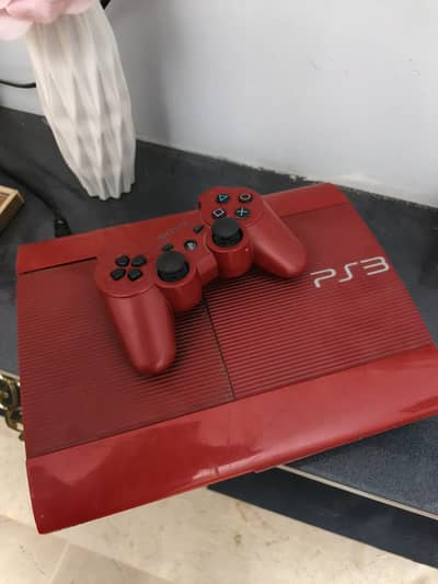 playstation 3 special edition  red color with original controller