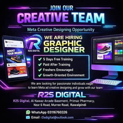 We Are Hiring – Graphic Designer | R2S Digital Rawalpindi