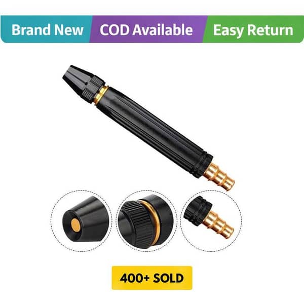 Adjustable Pressure Water Nozzle for Pressure Washers and Car Wash, High- Pressure Water Spray Nozzle for Car Garden Lawn Wash Hose Pipe Nozzle