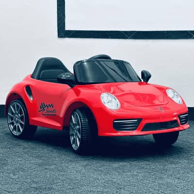 Red Kids Electric Ride-On Sports Car – Battery Operated, 2–6 Years