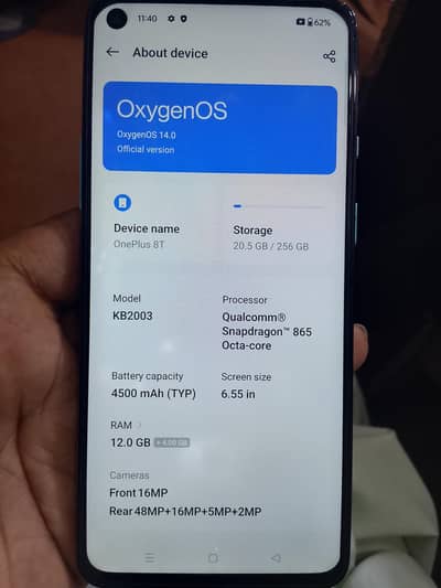 OnePlus 8t PTA Approved (Panel Changed)