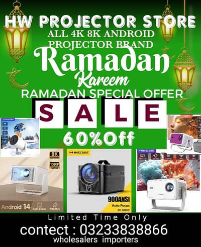 FULL HD 4k 4 ANDROID SMART PROJECTOR/MULTIMEDIA PROJECTOR/HOME CINEMA