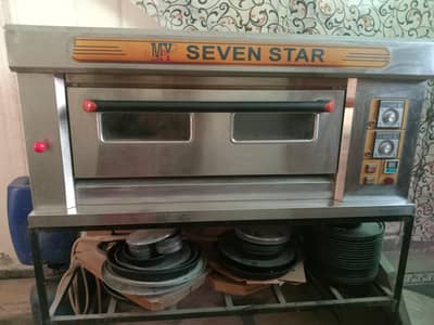 SEVEN STAR PIZZA OVEN WITH STAND & PIZZA PANS