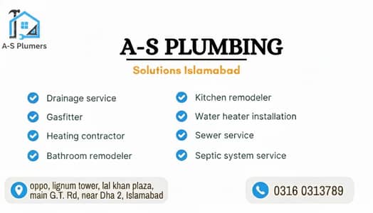 Plumbing Services 24/7 Islamabad Rawalpindi