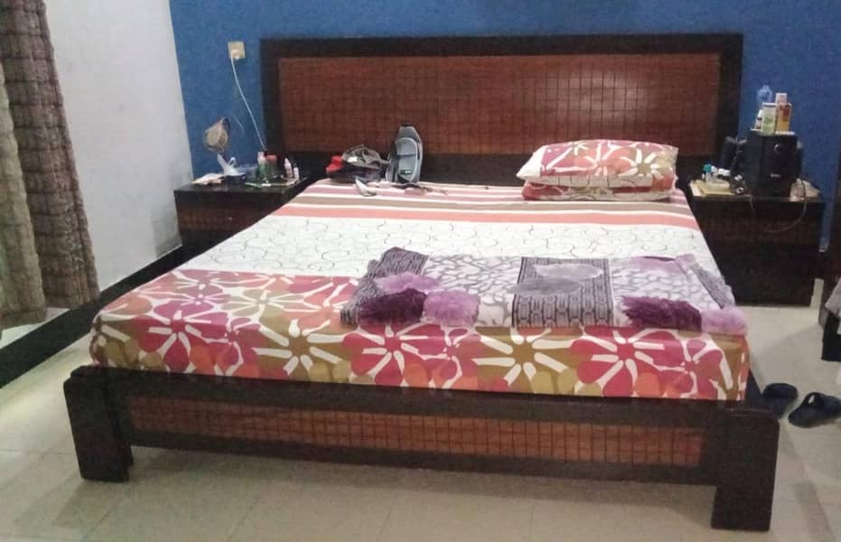 King size bed solid wood 0