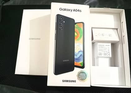 Samsung A04s For sale with box and cover