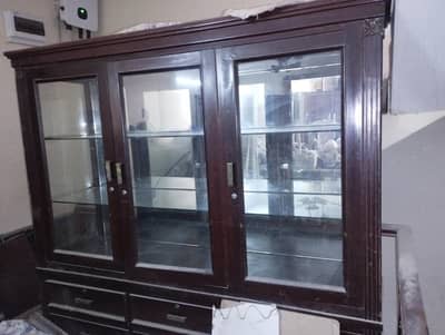 handcrafted wooden showcase