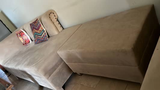 Sofa set L shape cream color