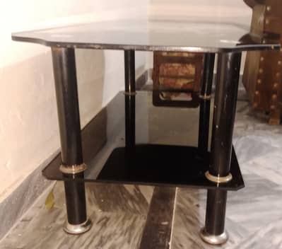 Modern Glass Table Two Tier Urgent Sale