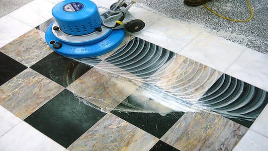 marble and chips polishing