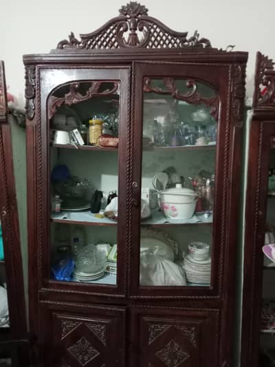 showcase for dinner set pure wooden
