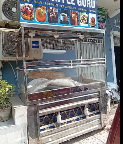Fast Food Counter with deep fryer and fries cutter