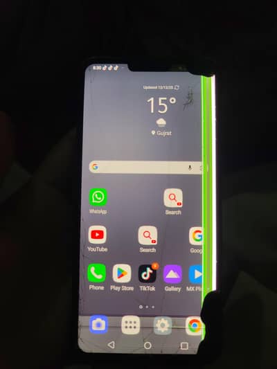 lg v50 thinq lcd line dot half screen touch working