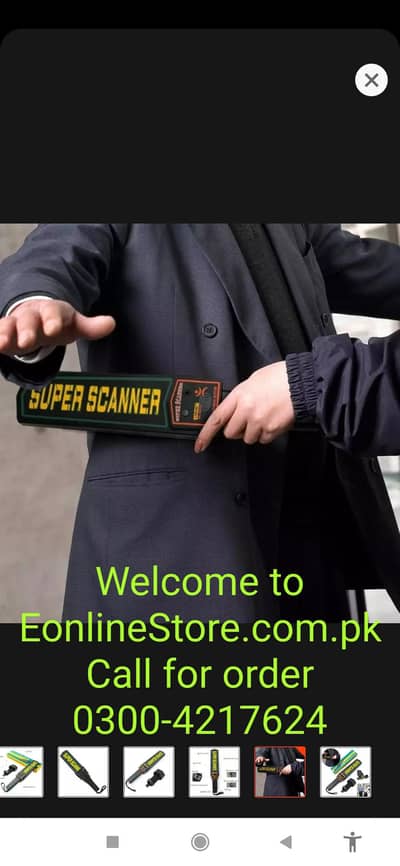 Hand Held Metal Detector (All Brands GARRETT SUPER SCANNERAvailable)