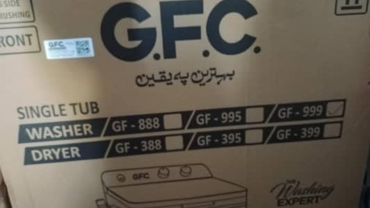 GFC washing machine Model GF999 dryer model GF399